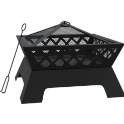 VidaXL - Foyer avec tisonnier 50 cm xxl acier Outlet