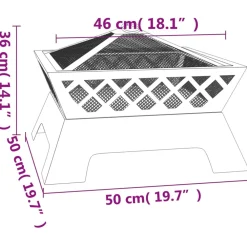 VidaXL - Foyer avec tisonnier 50 cm xxl acier Outlet