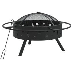VidaXL Chauffage D’Extérieur | - Foyer avec tisonnier 70 cm xxl acier