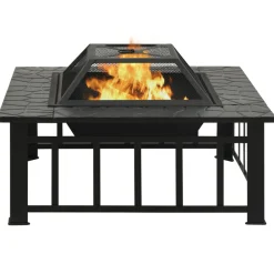 Vidaxl - Foyer avec tisonnier 79x79x46,5 cm xxl acier Clearance