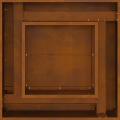 Vidaxl - Foyer carré 60x60x30 cm en acier résistant aux intempéries