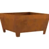 Vidaxl - Foyer carré 80x80x43 cm en acier anti-météo Sale