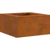 VidaXL Chauffage D’Extérieur | - Foyer carré 60x60x30 cm en acier résistant aux intempéries