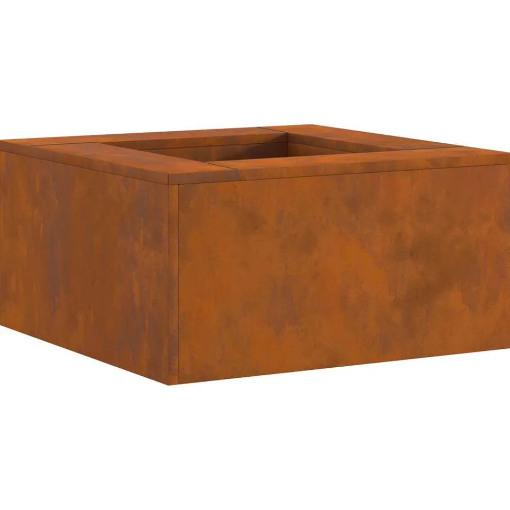 VidaXL Chauffage D’Extérieur | - Foyer carré 60x60x30 cm en acier résistant aux intempéries