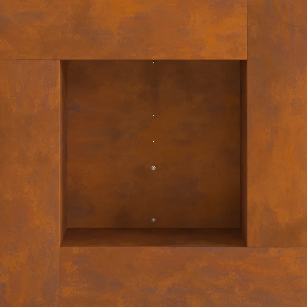 VidaXL Chauffage D’Extérieur | - Foyer carré 60x60x30 cm en acier résistant aux intempéries
