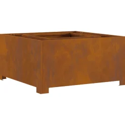 VidaXL - Foyer carré 80x80x40 cm en acier weathering Sale