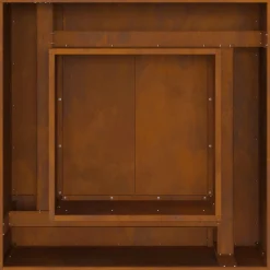 VidaXL - Foyer carré 80x80x40 cm en acier weathering Sale