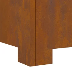 VidaXL - Foyer carré 80x80x40 cm en acier weathering Sale
