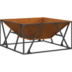 Vidaxl - Foyer carré 80x80x40 cm en acier résistant aux intempéries Outlet
