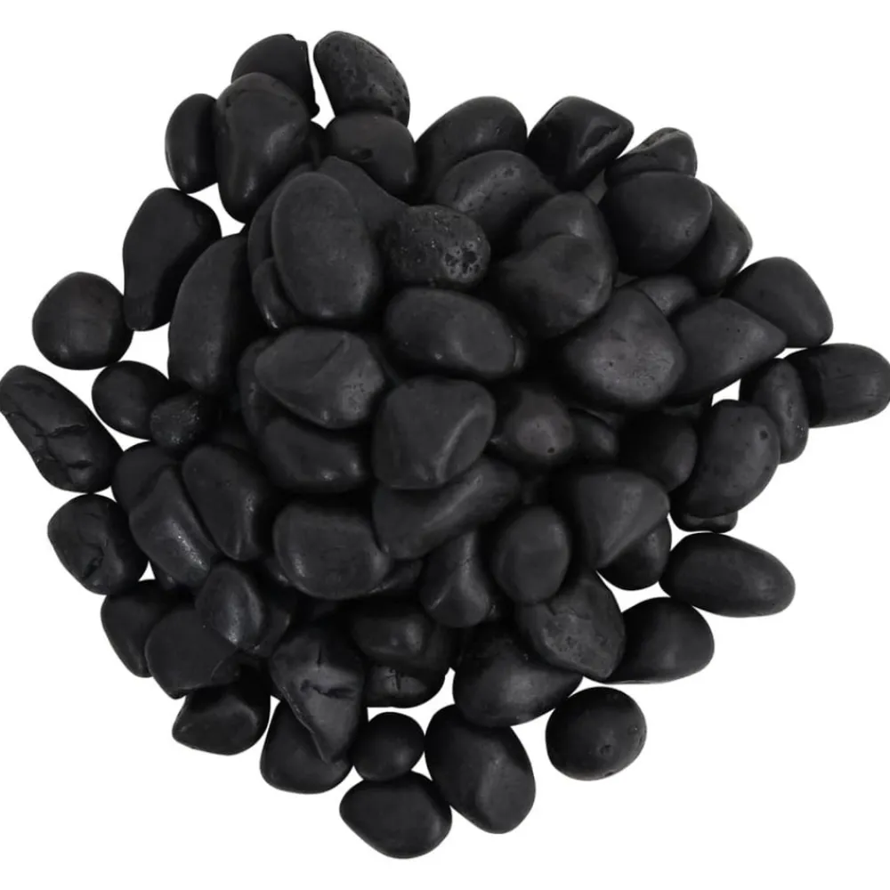 VidaXL - Galets polis 25 kg noir 2-5 cm Clearance
