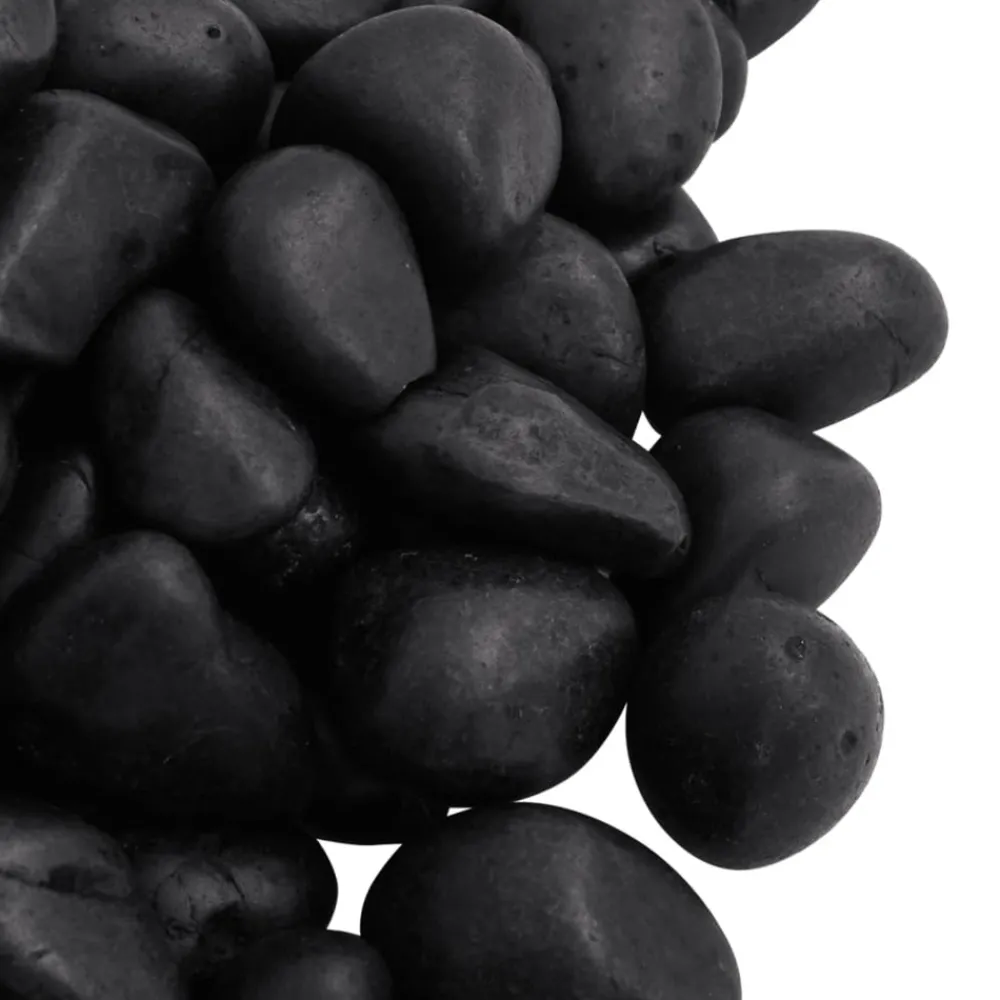 VidaXL - Galets polis 25 kg noir 2-5 cm Clearance