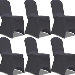 VidaXL Entretien Du Mobilier | - Housse de chaise extensible 6 pcs anthracite