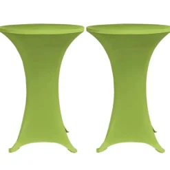 VidaXL Entretien Du Mobilier | - Housse de table extensible 2 pcs 60 cm verte