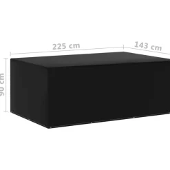 VidaXL Entretien Du Mobilier | - Housses de salon de jardin 2 pcs 7 艙illets 225x143x90 cm