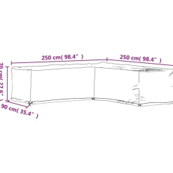 Vidaxl Entretien Du Mobilier | - Housses de salon de jardin en forme de l 2 pcs 16 艙illets