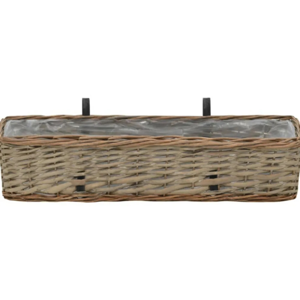Vidaxl - Jardinière de balcon 2 pcs osier avec doublure en pe 60 cm Hot