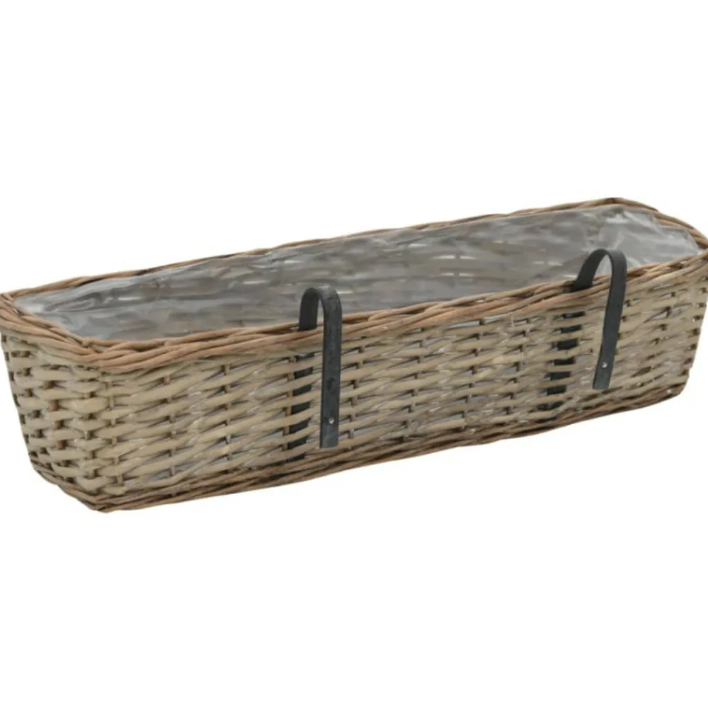 Vidaxl - Jardinière de balcon 2 pcs osier avec doublure en pe 60 cm Hot