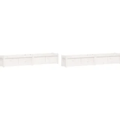 VidaXL - Jardinières 2 pcs blanc bois de pin massif Online