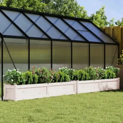 VidaXL - Jardinières 2 pcs blanc bois de pin massif Online
