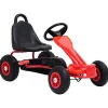 VidaXL Bijoux Et Perles | - Kart à pédales avec pneus rouge