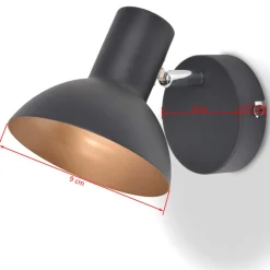 Vidaxl - Lampe murale 2 pcs pour 2 ampoules e27 noir et doré Online