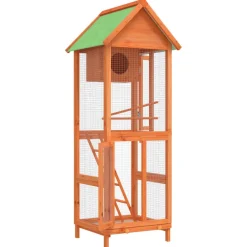 Vidaxl - Maison à oiseaux marron 60x58,5x160 cm bois massif de pin Sale
