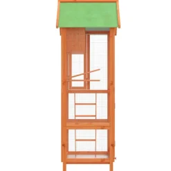 Vidaxl - Maison à oiseaux marron 60x58,5x160 cm bois massif de pin Sale