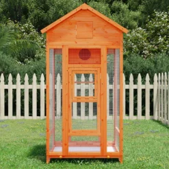 Vidaxl Cages, Volières Et Accessoires | - Maison à oiseaux marron 91,5x53x170 cm bois massif de pin