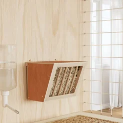 Vidaxl Gamelles Et Autres Accessoires | - Mangeoire à foin pour lapins 25x18,5x20,5 cm bois massif sapin