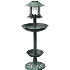 VidaXL Oiseaux Du Jardin | - Mangeoire à oiseaux avec lampe solaire