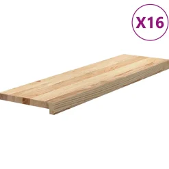 Vidaxl Objets De Décoration | - Marches d'escalier 16pcs non traité 90x30x2cm bois chêne massif
