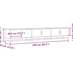 VidaXL - Meuble tv chêne sonoma 240x35x41 cm bois d'ingénierie Clearance