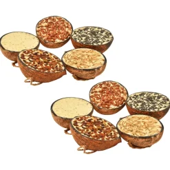 Vidaxl - Moitiés de noix de coco de nourriture d'oiseaux 10 pcs 290 g Outlet