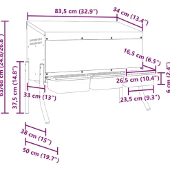VidaXL Poulaillers, Clapiers Et Accessoires | - Nichoir à poules3 compartiments avec pieds en acier galvanisé