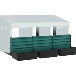 Vidaxl Poulaillers, Clapiers Et Accessoires | - Nichoir à poules3 compartiments, fixation murale, acier galvanisé
