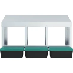 Vidaxl Poulaillers, Clapiers Et Accessoires | - Nichoir à poules3 compartiments, fixation murale, acier galvanisé