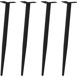 VidaXL - Pieds de table console coniques 4 pièces noir 72-73 cm acier Online