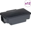 Vidaxl Anti-Nuisibles | - Pièges à souris 12 pcs noir 22x12,5x7,5 cm