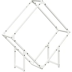 Vidaxl - Portant de bois chauffage blanc 80x25x80 cm