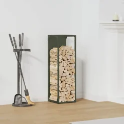 Vidaxl - Portant de bois chauffage vert olive 25x25x80 cm Outlet