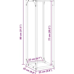 Vidaxl - Portant de bois chauffage vert olive 25x25x80 cm Outlet