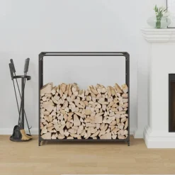 Vidaxl - Portant de bois chauffage noir 90x28x90 cm Sale