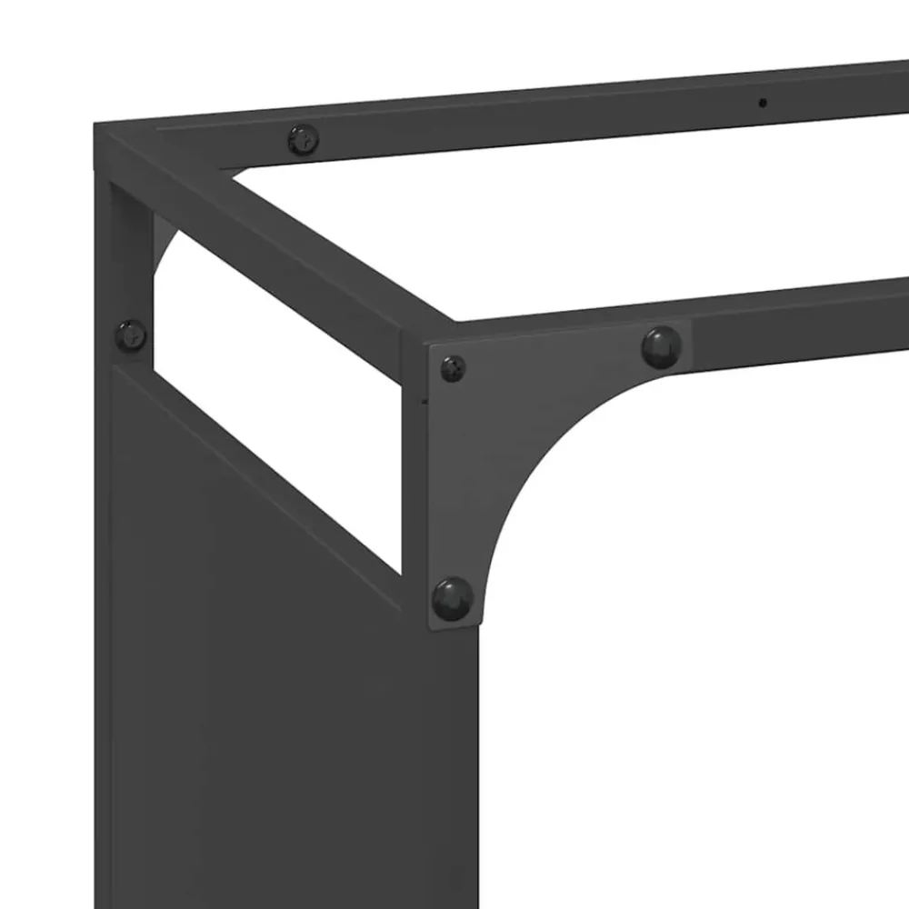 Vidaxl - Portant de bois chauffage noir 90x28x90 cm Sale