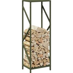 VidaXL - Portant de bois chauffage vert olive 34x25x100 cm Outlet