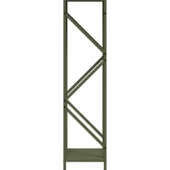 VidaXL - Portant de bois chauffage vert olive 34x25x100 cm Outlet