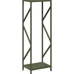 VidaXL - Portant de bois chauffage vert olive 34x25x100 cm Outlet