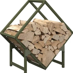 Vidaxl Bois Et Accessoires De Cheminées | - Portant de bois chauffage anthracite 40x25x100 cm