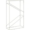 Vidaxl Bois Et Accessoires De Cheminées | - Portant de bois chauffage blanc 60x25x100 cm