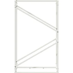 Vidaxl Bois Et Accessoires De Cheminées | - Portant de bois chauffage blanc 60x25x100 cm