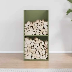 Vidaxl Bois Et Accessoires De Cheminées | - Portant de bois chauffage noir 40x40x40 cm